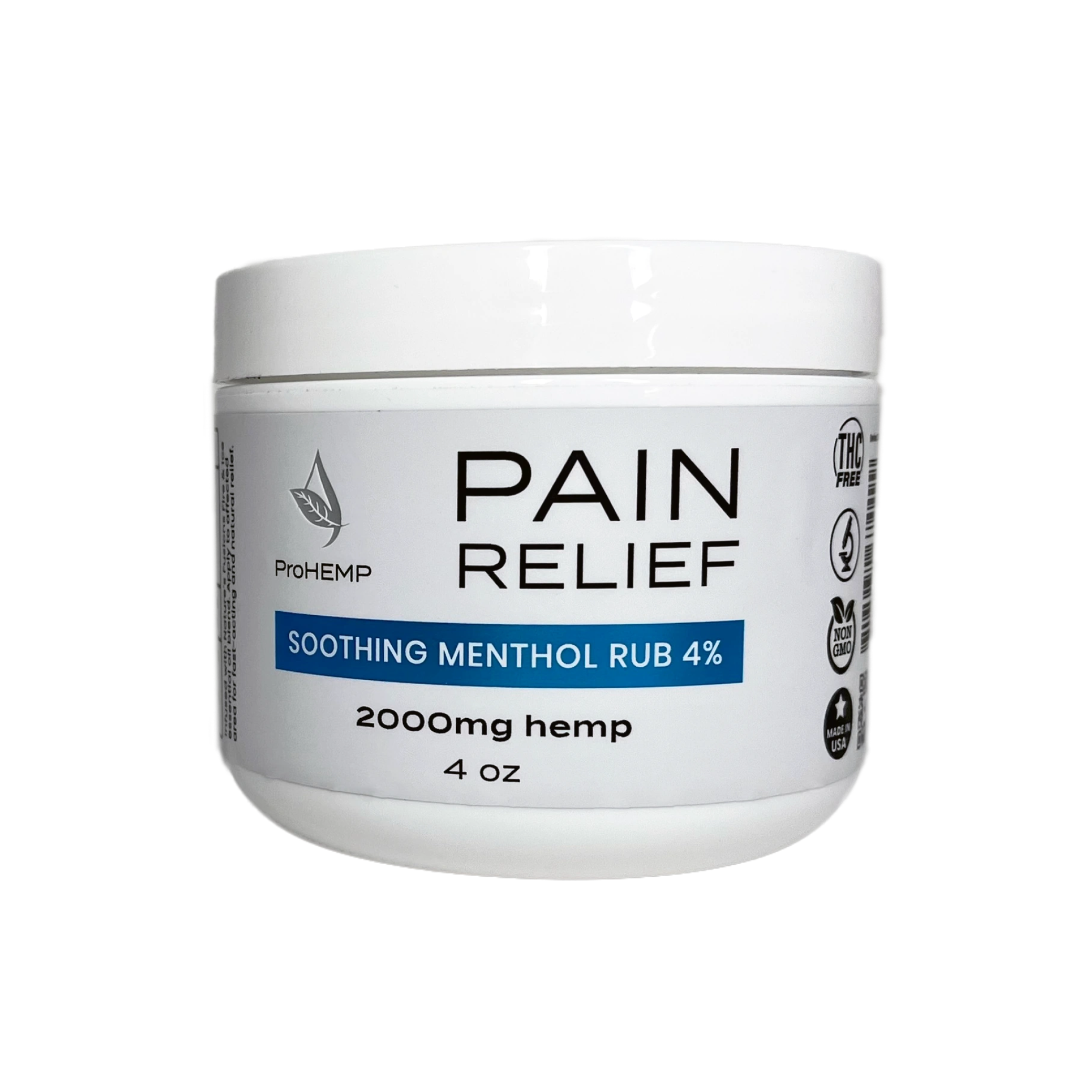 2000 mg Pain Relief Menthol Hemp Rub